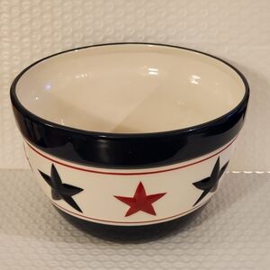 Patriotic Star And Stripes Pattern Ceramic Mixing Bowl